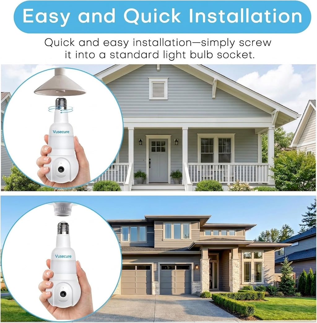 Vusecure Bulb Cam easy install