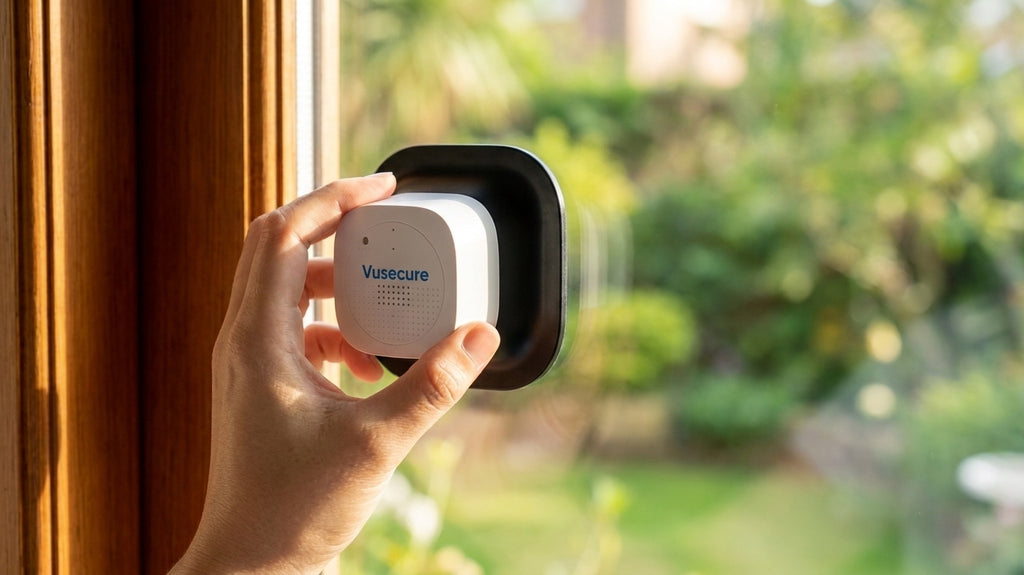 Vusecure Window Cam lifestyle window mount