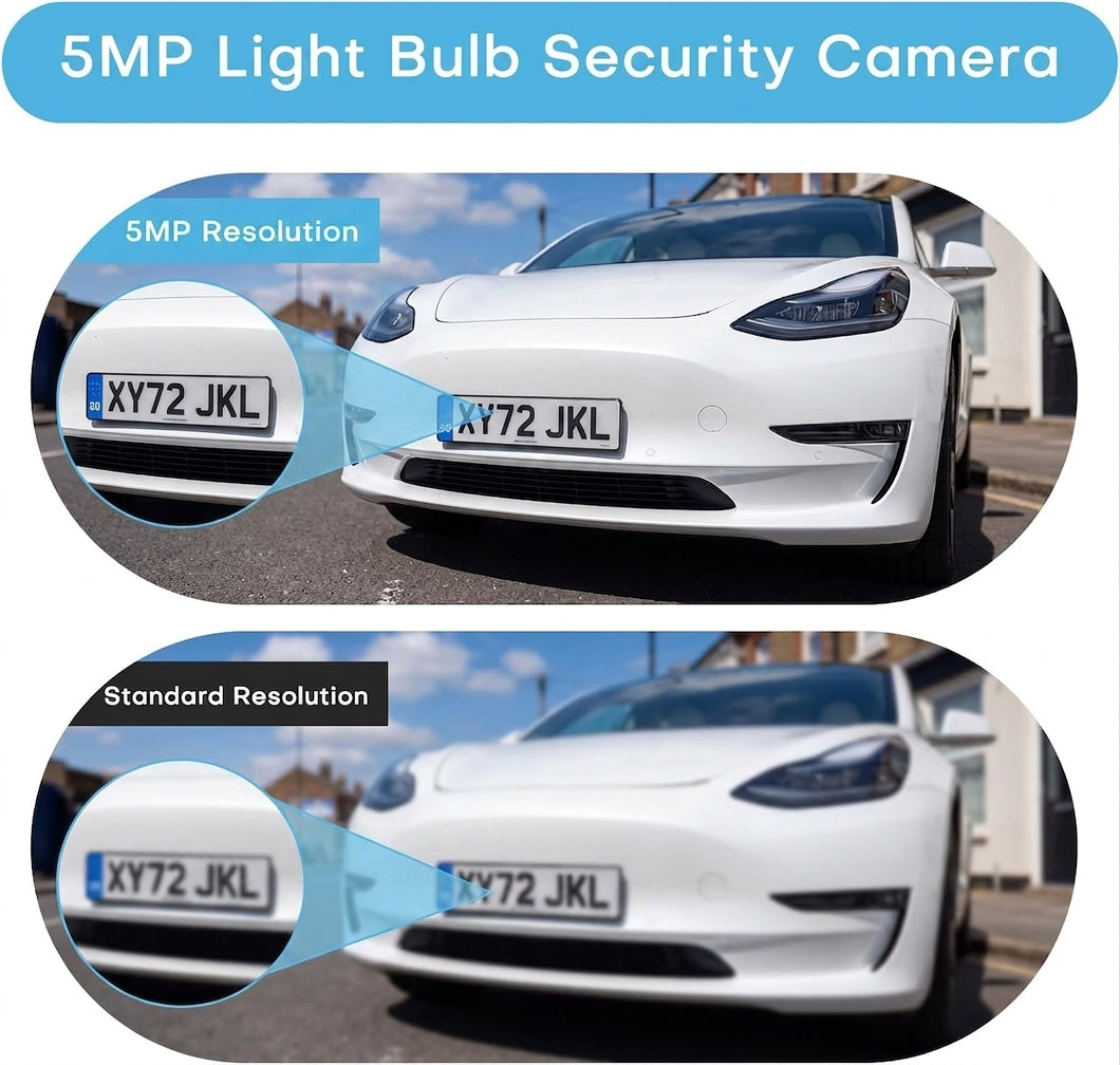 Vusecure Bulb Cam 5MP resolution
