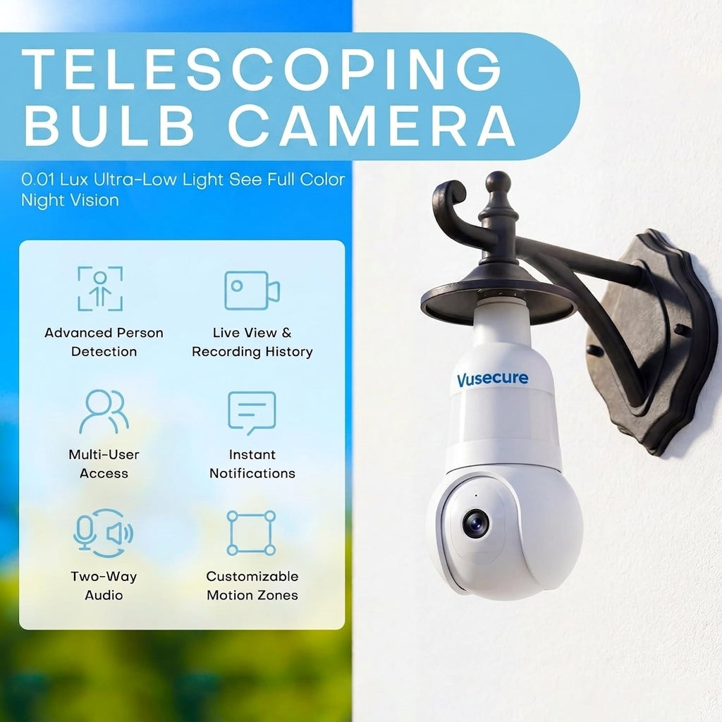 Vusecure Bulb Cam telescoping features