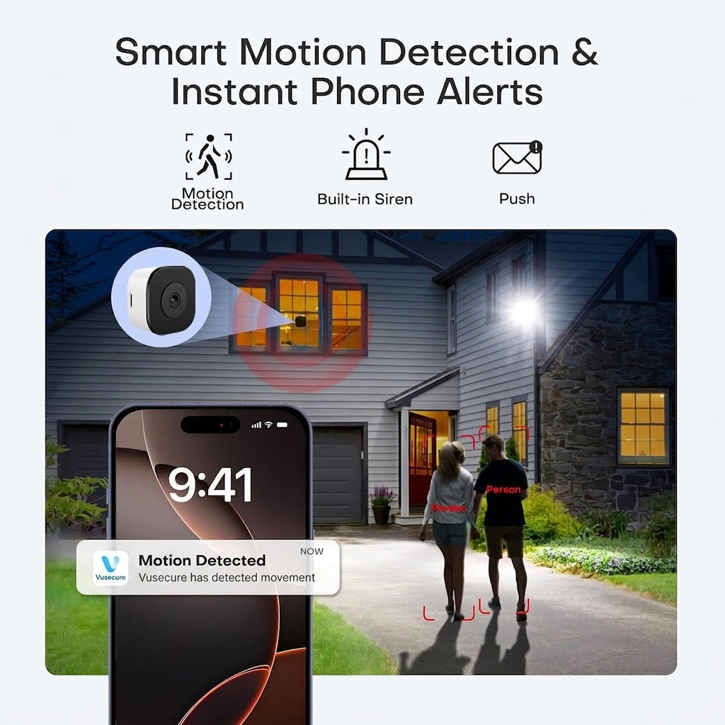 Vusecure Window Cam smart motion alerts